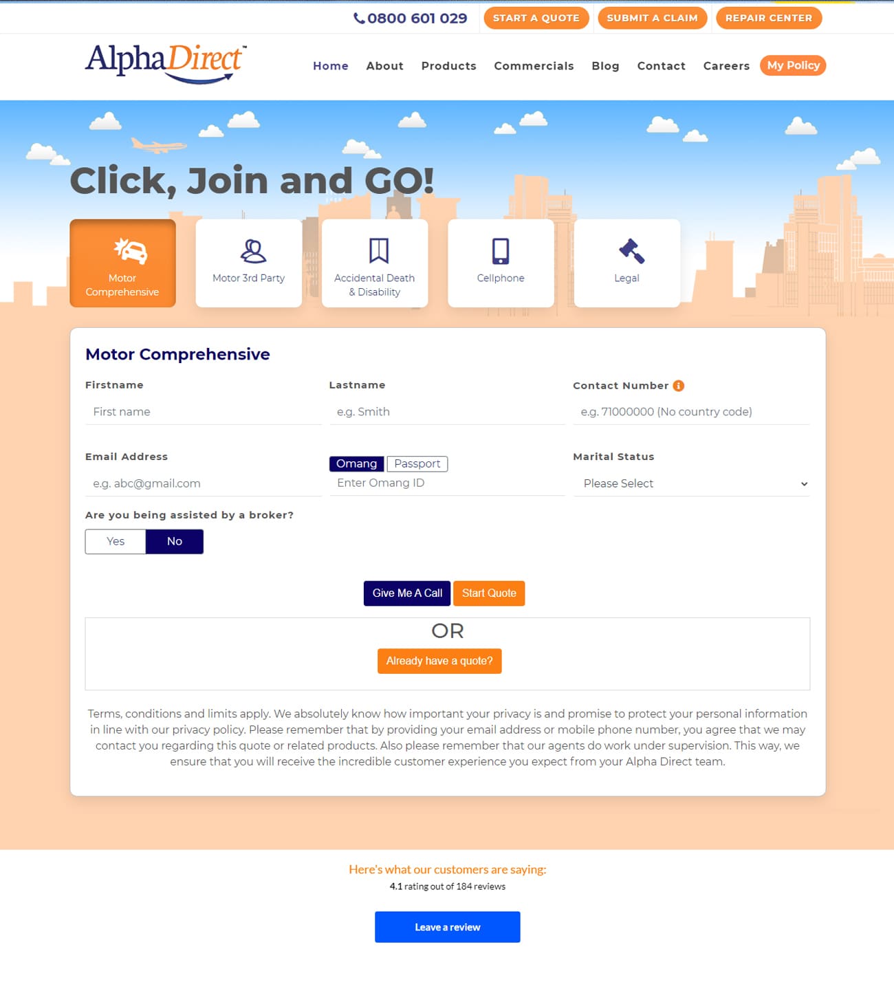 Insurance web development