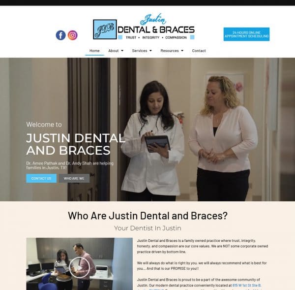 Dental Care clinic website